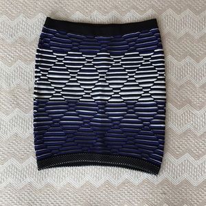 Parker geometric knit pencil skirt
